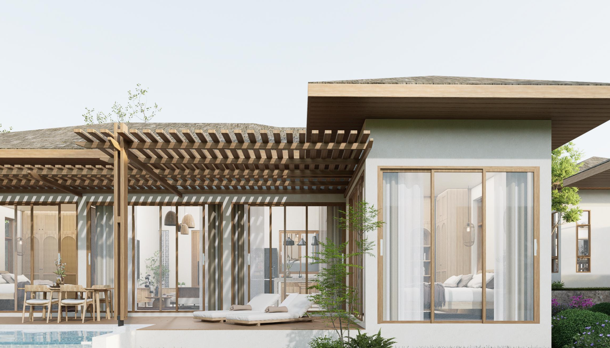 Palmera Tropical pool and pergola